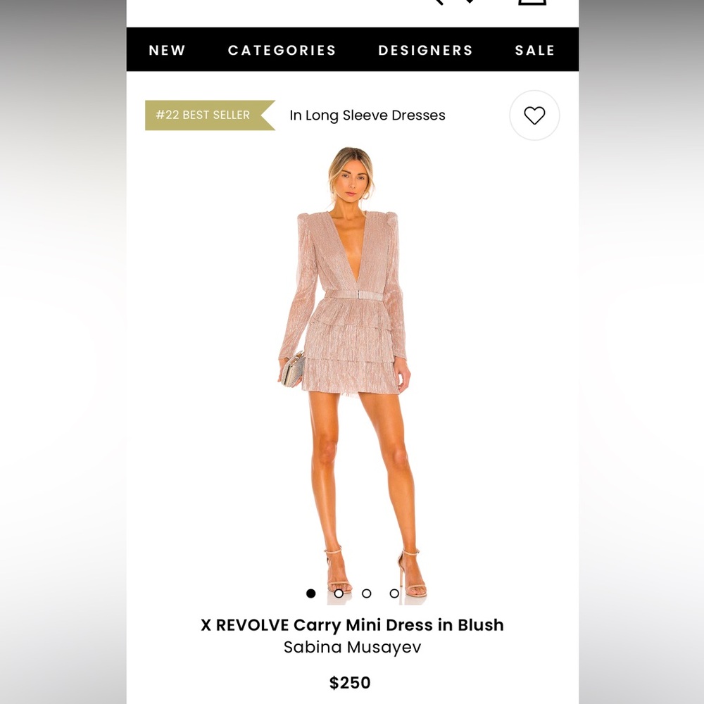 Sabina Musayev Carry Mini Dress in Blush